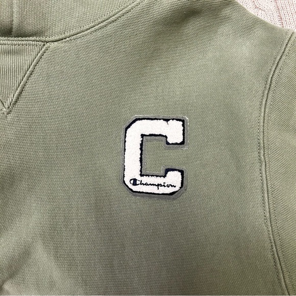 Champion Vintage Reverse Weave Hoodie in Sage Green Men’s Medium - Picture 9 of 9